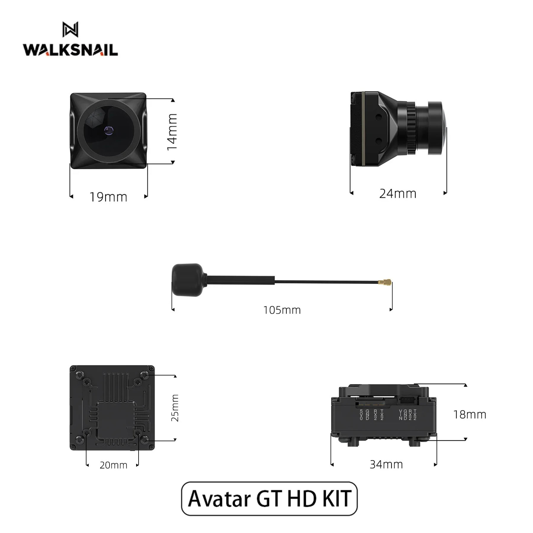 Walksnail Avatar GT HD KIT 2W  - Fpv Drone Antenna บทวิจารณ์และราคา