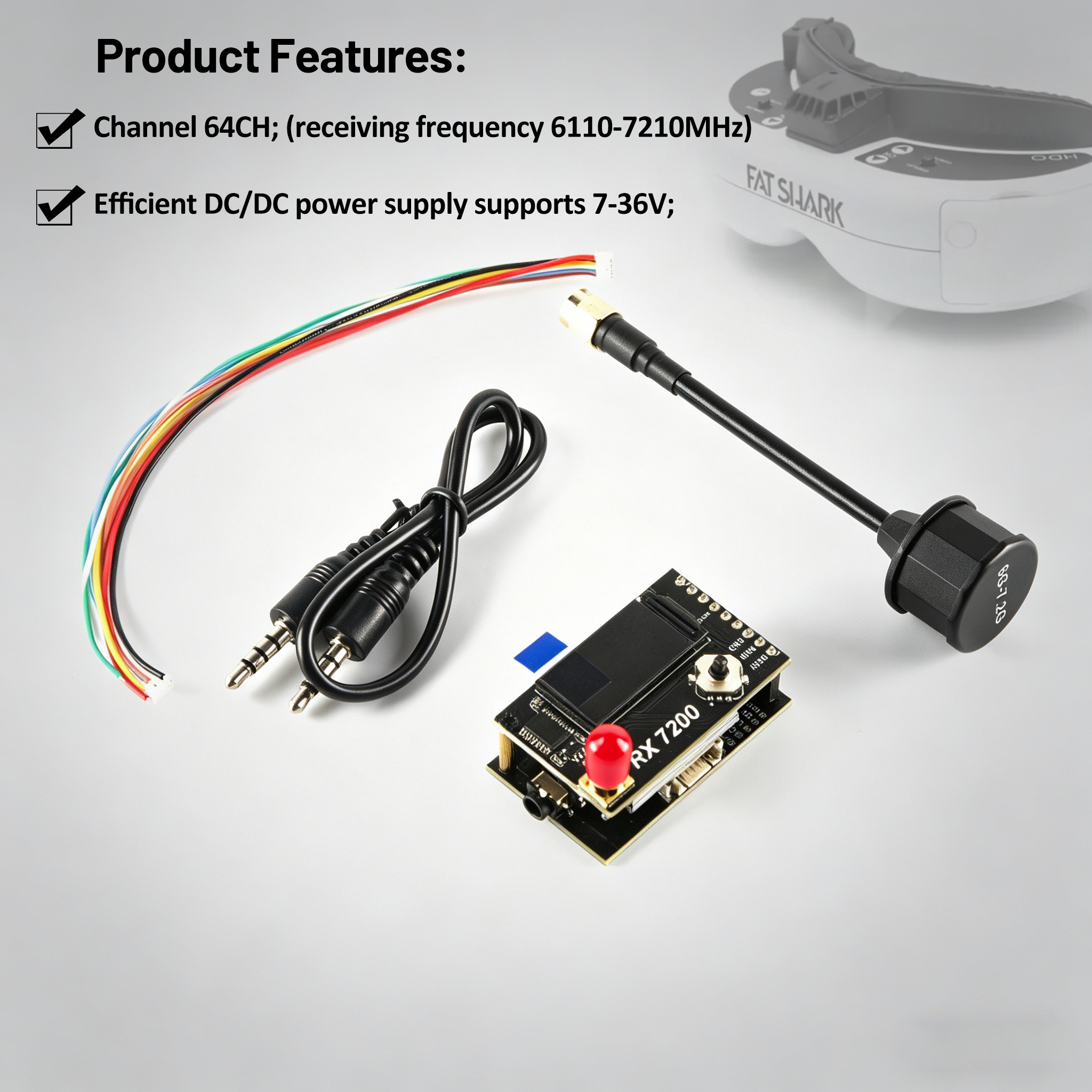7.2G Video Receiver Module 64- - Fpv Drone Goggles บทวิจารณ์และราคา