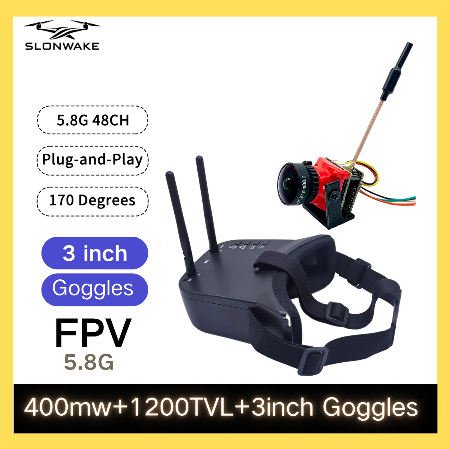 SLONWAKE 5.8G 48CH FPV 400mw V - Fpv Drone Vtx บทวิจารณ์และราคา